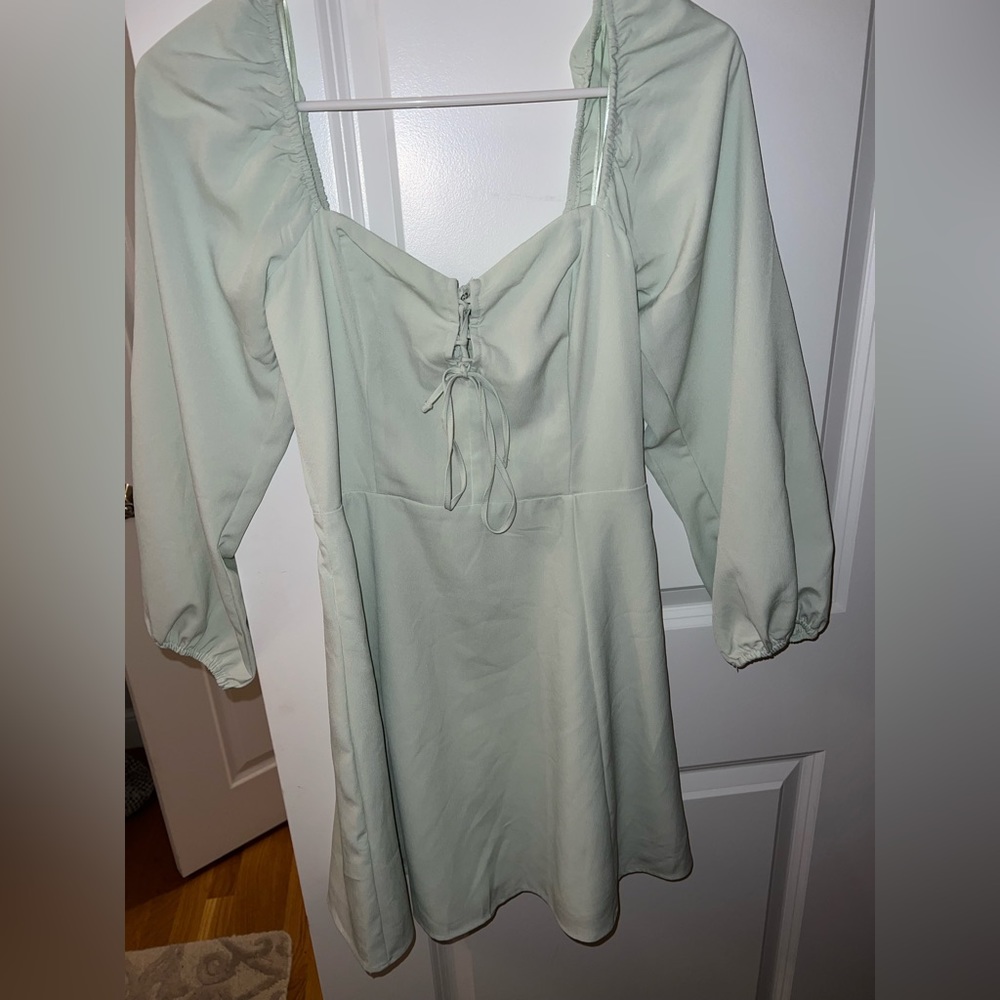 Light teal green Abercrombie & Fitch long sleeve dress size XS